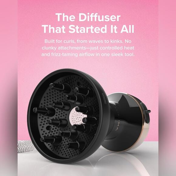 NIB Bellissima Diffon Ceramic Diffuser Hair Dryer for Curly Hair, 2-in-1 - Picture 2 of 10